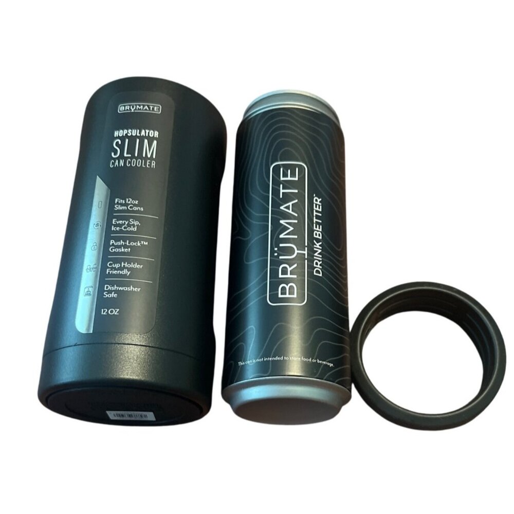 BrüMate‎ Hopsulator Slim Can Cooler 12 Oz Matte Black